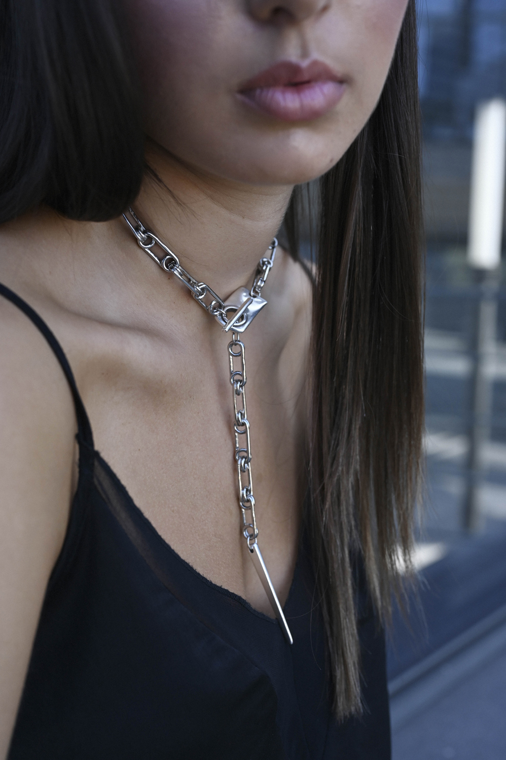 BLAZE – Ασημί κολιέ τσόκερ με κρεμαστό spike elevenkjewelry.com URBAN CODE URBAN CODE BLAZE – Ασημί κολιέ τσόκερ με κρεμαστό spike Eleven K Jewelry