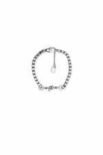 URBAN CODE REBEL – Ασημί βραχιόλι με μεταλλική twisted πλέξη σε urban chic ύφος Eleven K Jewelry