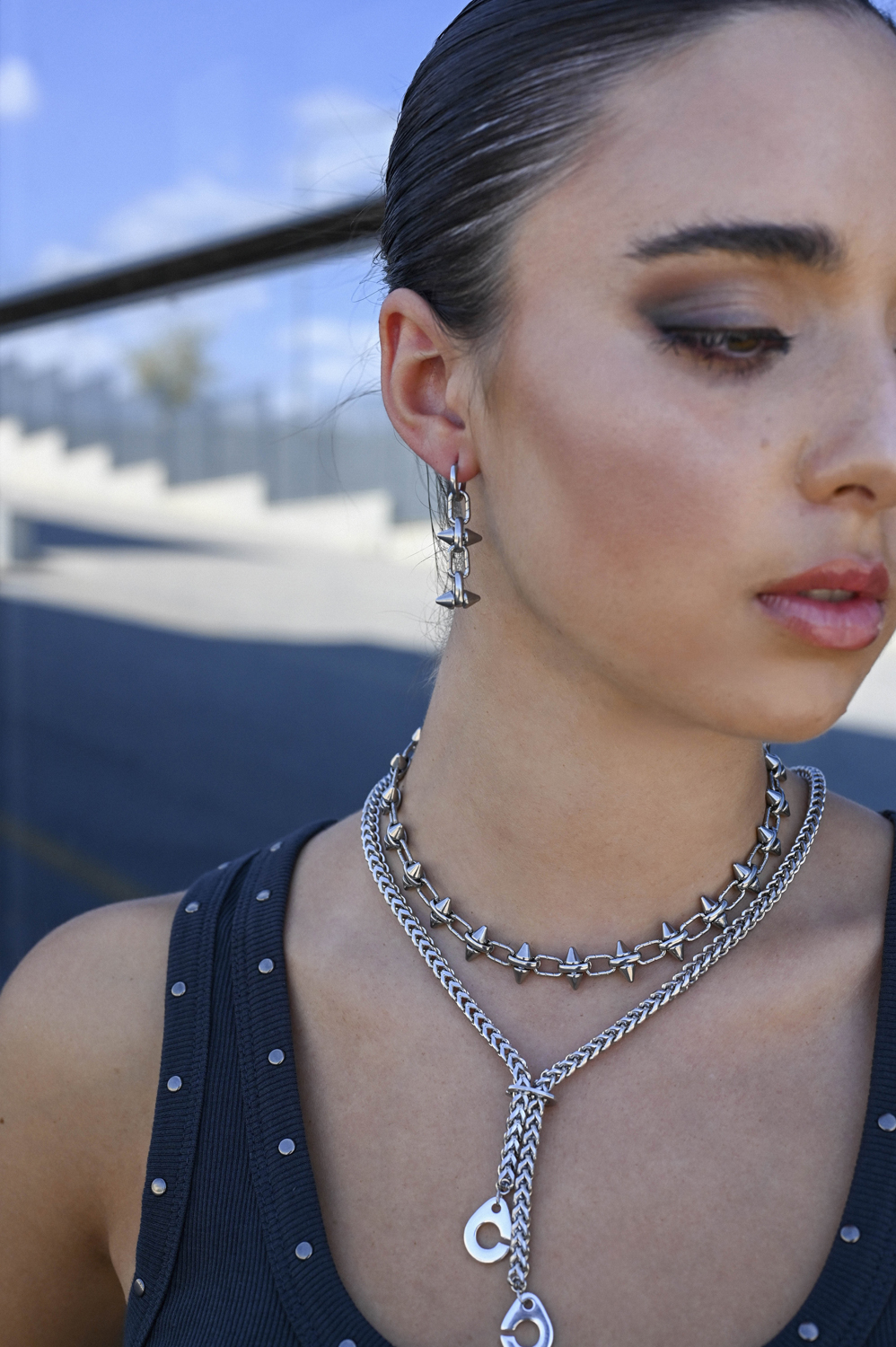 RAGE – Ασύμμετρα ασημί σκουλαρίκια με spike σε rock chic ύφος elevenkjewelry.com URBAN CODE URBAN CODE RAGE – Ασύμμετρα ασημί σκουλαρίκια με spike σε rock chic ύφος Eleven K Jewelry