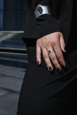 URBAN CODE ROGUE – Δαχτυλίδι ασημί με μαύρο σμάλτο Eleven K Jewelry