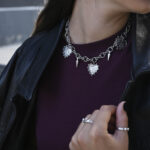 Earrings CORE – Long Silver Statement Earrings with Spike Detail Eleven K Jewelry