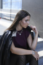 URBAN CODE CORE – Κολιέ ασημί με καρδιές και spike Eleven K Jewelry