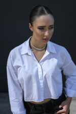 URBAN CODE HALO – Κολιέ τσόκερ με ασημί spike, δερμάτινο κορδόνι και ρυθμιζόμενο κούμπωμα Eleven K Jewelry