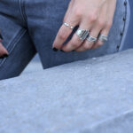 New Arrivals URBAN CODE: THE RINGS – Silver Ring with V-Line and Linear Design Eleven K Jewelry