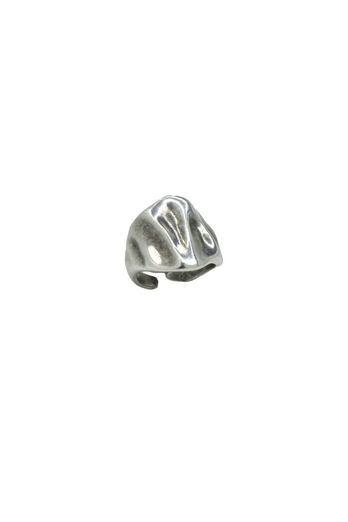 New Arrivals URBAN CODE: THE RINGS – Wide Silver Ring with Organic Shape and Antiqued Finish Eleven K Jewelry