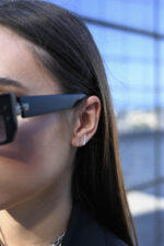 URBAN CODE LINE – Minimal σκουλαρίκια ασημί μπάρα καρφωτά Eleven K Jewelry