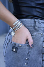 URBAN CODE NOMAD – Βραχιόλι χειροπέδα ασημί σε έθνικ ύφος Eleven K Jewelry