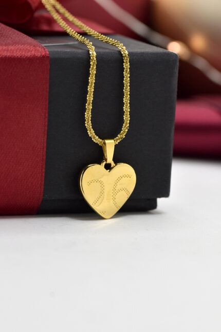 Γούρια 2026 Γούρι 2026 κολιέ καρδιά χρυσή με ιδιαίτερη αλυσίδα Eleven K Jewelry