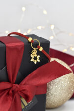 Bracelets 2026 Lucky Charm Cord Bracelet with Enamel Snowflake or Mistletoe Pendant Eleven K Jewelry