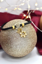 Bracelets 2026 Lucky Charm Cord Bracelet with Enamel Snowflake or Mistletoe Pendant Eleven K Jewelry