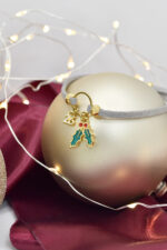 Bracelets 2026 Lucky Charm Cord Bracelet with Enamel Snowflake or Mistletoe Pendant Eleven K Jewelry