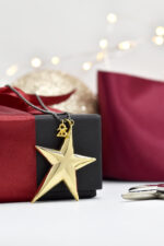 Eleven K Favorites Κολιέ γούρι 2026 αστέρι σε χρυσό ή ασημί με gunmetal αλυσίδα Eleven K Jewelry