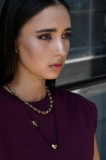 LEVEL K GRACE – Women’s minimal heart necklace in gold or silver with stainless steel chain Eleven K Jewelry