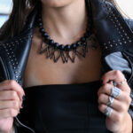 Earrings SHARD – Black geometric statement triangle earrings Eleven K Jewelry