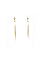 LEVEL K SIGN – Γυναικεία μακριά σκουλαρίκια με κάθετη μπάρα και γεωμετρική βάση Eleven K Jewelry
