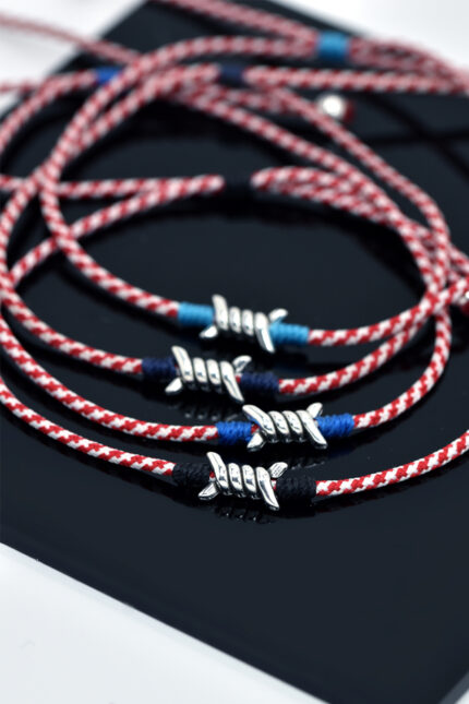 Bracelets March bracelet with silver barbed wire element Eleven K Jewelry