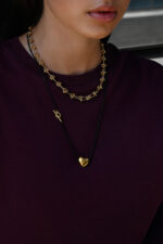 LEVEL K GRACE – Γυναικείο minimal κολιέ καρδιά σε χρυσό ή ασημί με αλυσίδα από ανοξείδωτο ατσάλι Eleven K Jewelry