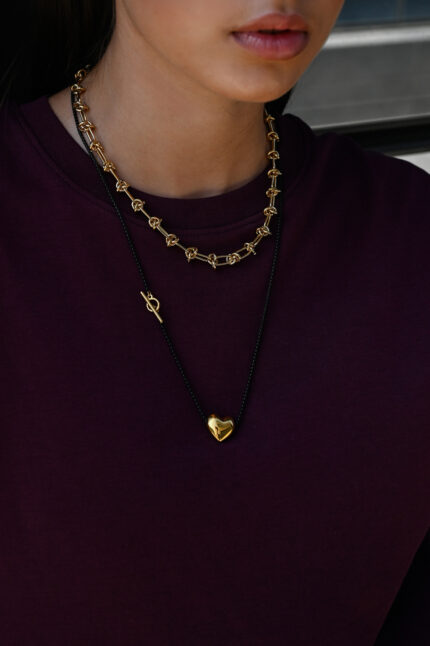 LEVEL K GRACE – Γυναικείο minimal κολιέ καρδιά σε χρυσό ή ασημί με αλυσίδα από ανοξείδωτο ατσάλι Eleven K Jewelry