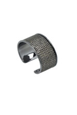 LEVEL K MESH – Γυναικείο βραχιόλι χειροπέδα cuff με ανάγλυφη υφή Eleven K Jewelry