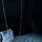 Κολιέ Κολιέ με χρυσή αλυσίδα και λουκέτο Eleven K Jewelry