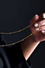 Eleven K Favorites Μακρύ κολιέ φίδι με σφαίρες από ατσάλι για layering Eleven K Jewelry