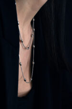 Eleven K Favorites Μακρύ κολιέ φίδι με σφαίρες από ατσάλι για layering Eleven K Jewelry