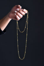 Eleven K Favorites Μακρύ κολιέ φίδι με σφαίρες από ατσάλι για layering Eleven K Jewelry