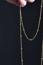 Eleven K Favorites Μακρύ κολιέ φίδι με σφαίρες από ατσάλι για layering Eleven K Jewelry