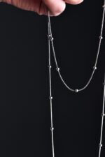 Eleven K Favorites Μακρύ κολιέ φίδι με σφαίρες από ατσάλι για layering Eleven K Jewelry