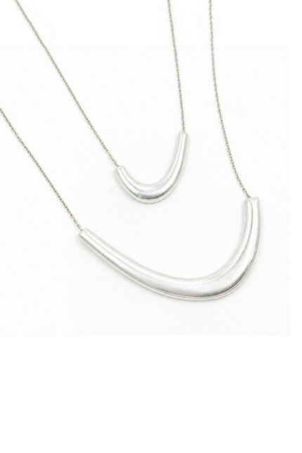 DUAL: The Capsule ARC Silver – Ασημί σετ κολιέ με κυρτή μπάρα Eleven K Jewelry
