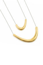 DUAL: The Capsule ARC Dual – Δίχρωμο σετ κολιέ με κυρτή μπάρα Eleven K Jewelry