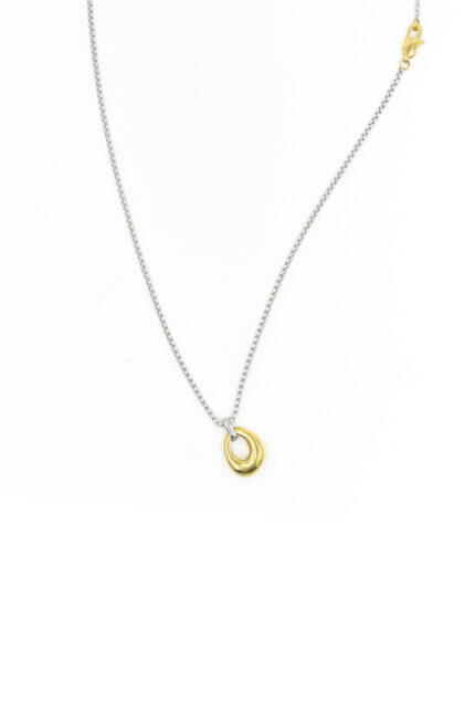 DUAL: The Capsule ERA – Δίχρωμο κολιέ με κρίκο και αλυσίδα Eleven K Jewelry