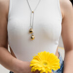 DUAL: The Capsule ARC Dual – Δίχρωμο σετ κολιέ με κυρτή μπάρα Eleven K Jewelry