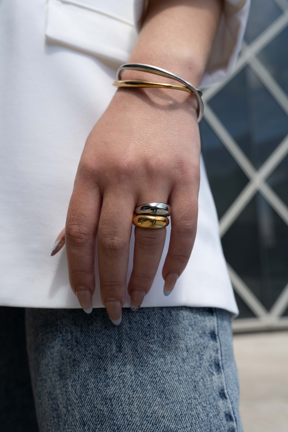 FLOW – Minimal ανοιχτό δαχτυλίδι σε χρυσό ή ασημί τόνο elevenkjewelry.com DUAL: The Capsule DUAL: The Capsule FLOW – Minimal ανοιχτό δαχτυλίδι σε χρυσό ή ασημί τόνο Eleven K Jewelry