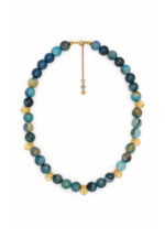 The Summer Edit Collection AZURA – Γυναικείο Κολιέ με Τυρκουάζ Πέτρες κι Επιχρυσωμένο Κρεμαστό με Σμάλτο Eleven K Jewelry