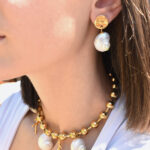 Eleven K -The Summer Edit Collection NEREA – Statement necklace with natural shells & gold-plated details Eleven K Jewelry