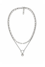 HOURS: An Eleven K story DAZE Silver – Διπλό ασημί κολιέ αλυσίδα με καρδιά Eleven K Jewelry