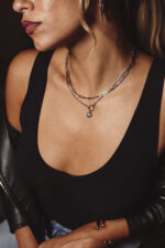HOURS: An Eleven K story DAZE Silver – Διπλό ασημί κολιέ αλυσίδα με καρδιά Eleven K Jewelry