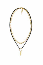 HOURS: An Eleven K story DAZE Gold & Black – Διπλό κολιέ αλυσίδα με charm Eleven K Jewelry