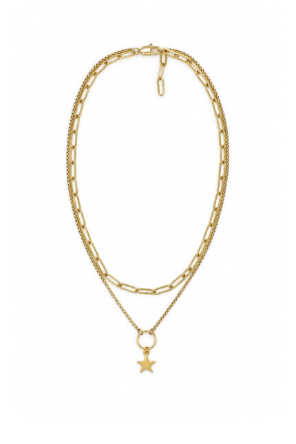HOURS: An Eleven K story DAZE Gold – Διπλό χρυσό κολιέ αλυσίδα με αστέρι Eleven K Jewelry