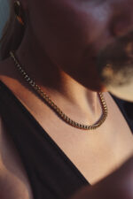 HOURS: An Eleven K story BRAID – Χρυσό κολιέ με πυκνοπλεγμένη αλυσίδα Eleven K Jewelry